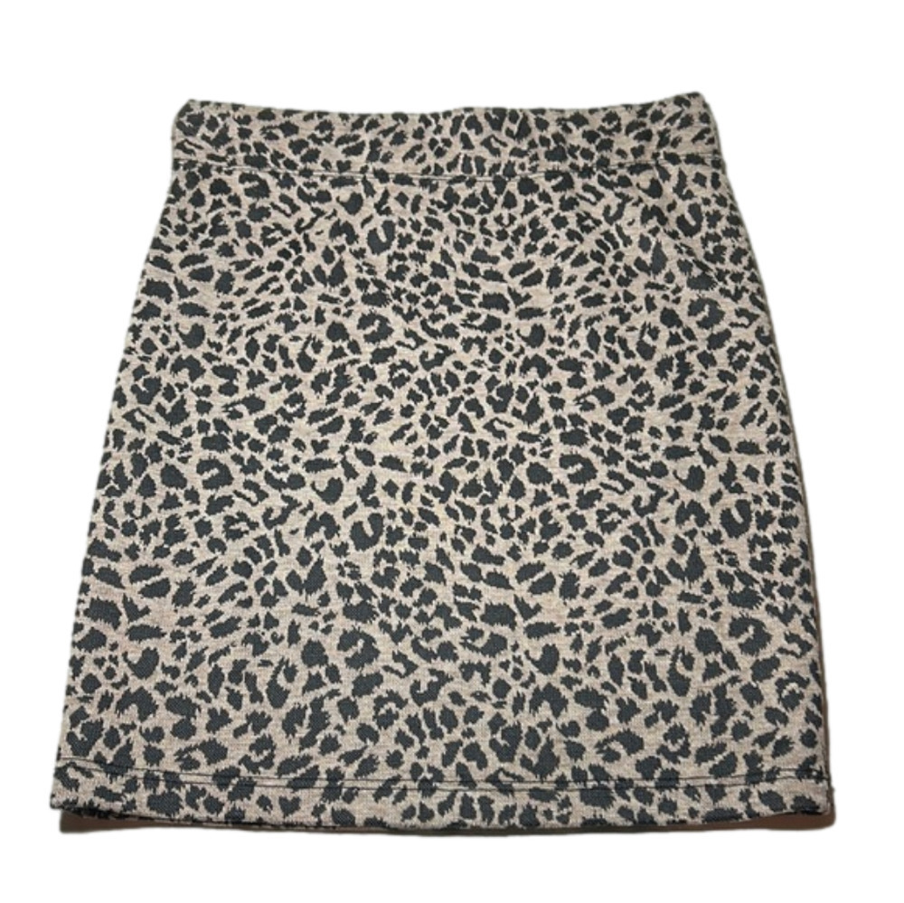 NOLLIE Tan & Black Animal Print Body Con Skirt Size S